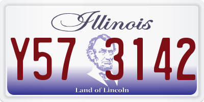 IL license plate Y573142