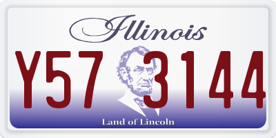IL license plate Y573144