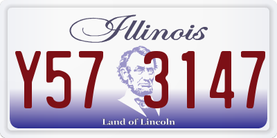 IL license plate Y573147
