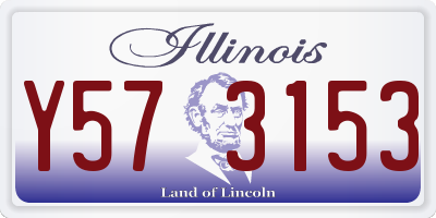 IL license plate Y573153