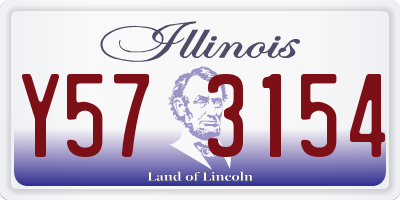 IL license plate Y573154