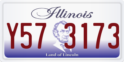 IL license plate Y573173