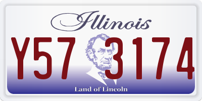 IL license plate Y573174
