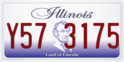 IL license plate Y573175