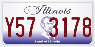 IL license plate Y573178