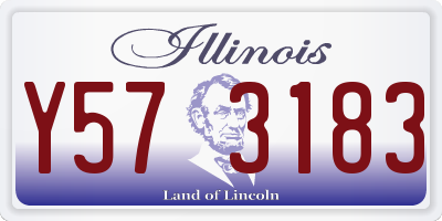 IL license plate Y573183