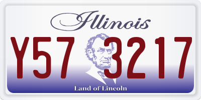 IL license plate Y573217