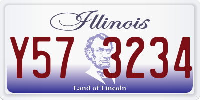 IL license plate Y573234