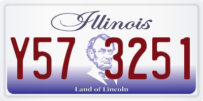 IL license plate Y573251