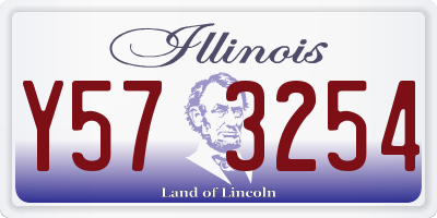 IL license plate Y573254