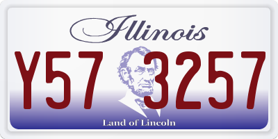 IL license plate Y573257