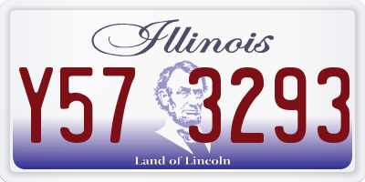 IL license plate Y573293