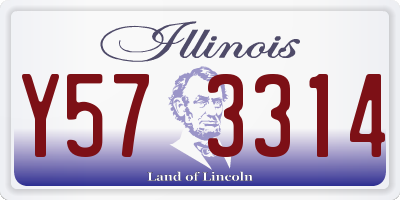 IL license plate Y573314