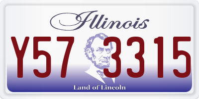 IL license plate Y573315