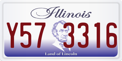 IL license plate Y573316