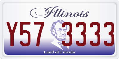 IL license plate Y573333
