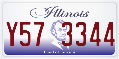 IL license plate Y573344
