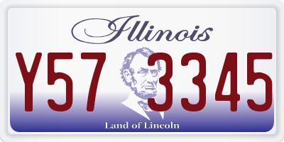 IL license plate Y573345