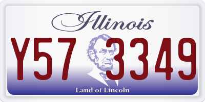 IL license plate Y573349