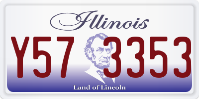 IL license plate Y573353