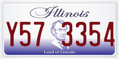 IL license plate Y573354