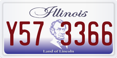 IL license plate Y573366