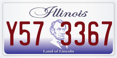 IL license plate Y573367