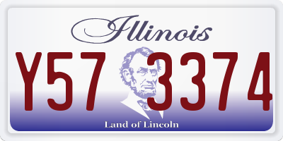 IL license plate Y573374