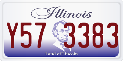 IL license plate Y573383