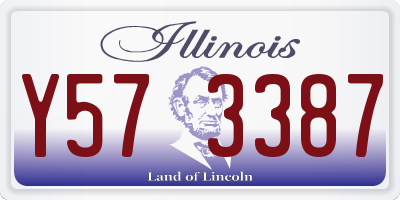 IL license plate Y573387