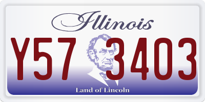 IL license plate Y573403