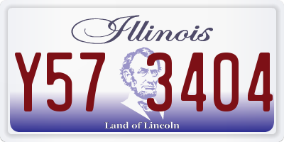 IL license plate Y573404