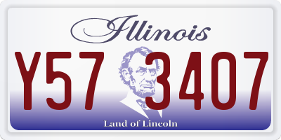 IL license plate Y573407