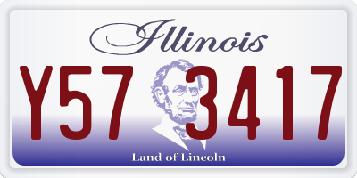 IL license plate Y573417