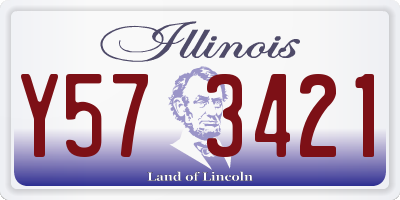 IL license plate Y573421