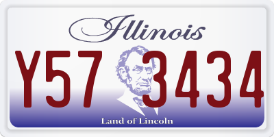 IL license plate Y573434