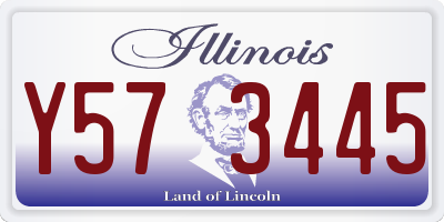 IL license plate Y573445
