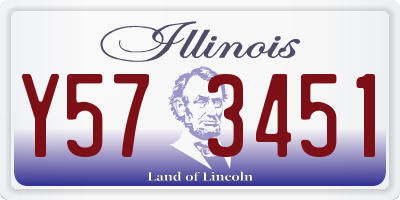 IL license plate Y573451