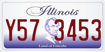 IL license plate Y573453