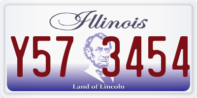 IL license plate Y573454