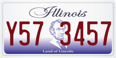 IL license plate Y573457
