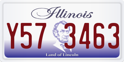 IL license plate Y573463