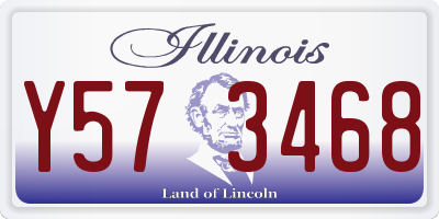 IL license plate Y573468