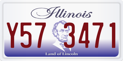 IL license plate Y573471