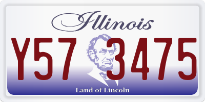 IL license plate Y573475