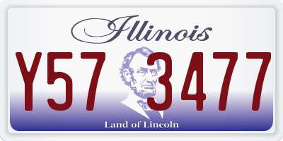 IL license plate Y573477