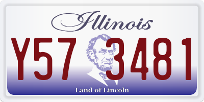 IL license plate Y573481
