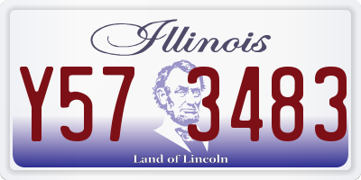 IL license plate Y573483