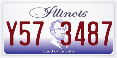IL license plate Y573487
