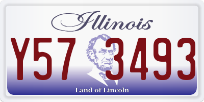 IL license plate Y573493